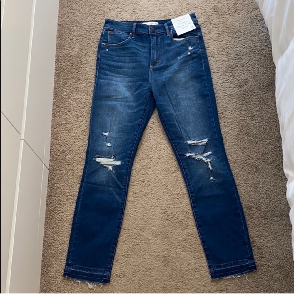 High rise skinny jeans